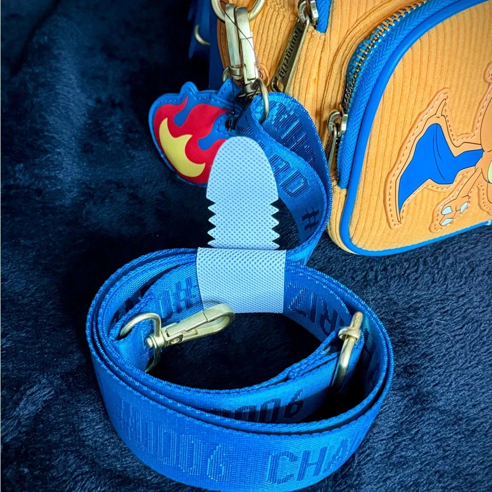 LOUNGEFLY Pokemon Charizard Corduroy Convertible Mini Backpack EE Exclusive